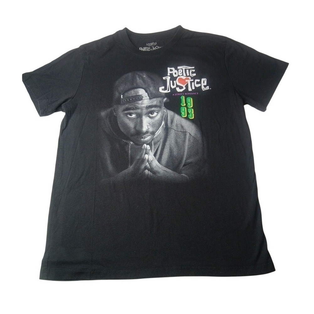 Poetic Justice T Shirt Mens M Black Tupac Shakur 1993 Movie Graphic Tee